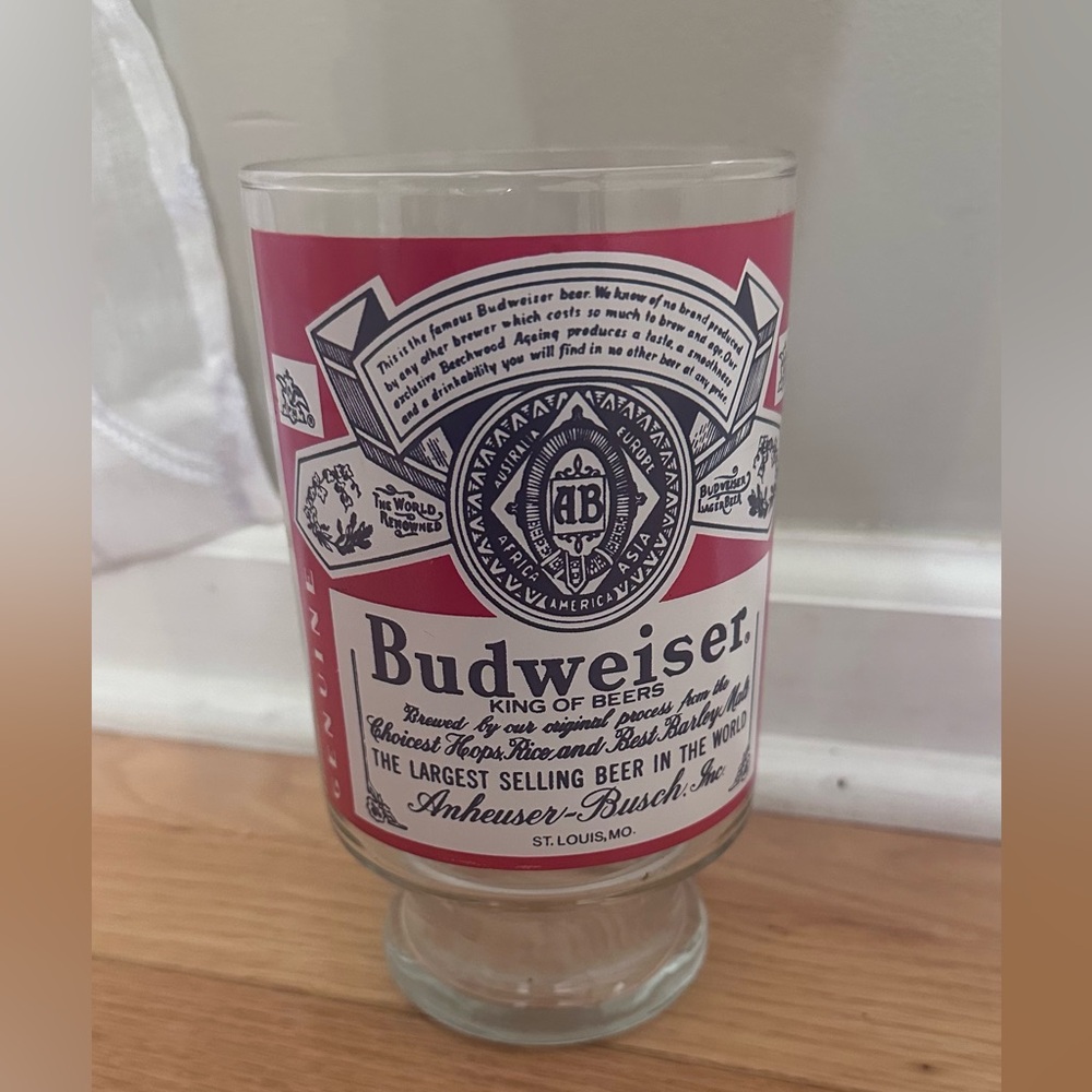 Budweiser Red Logo Large Glass